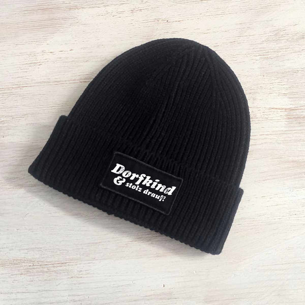 Dorfkind und stolz drauf Strick Beanie