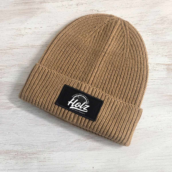 Holz Strick Beanie